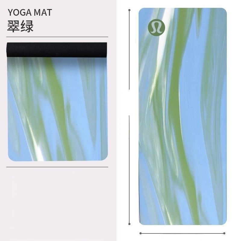 5mm Thick Natural Rubber Fluid Marble Swirl Yoga Mat, Non-Slip Soundproof Workout Mat for Women, Dual-Sided Anti-Skid Pilates Fitness Mat, 4 Artistic Print Patterns