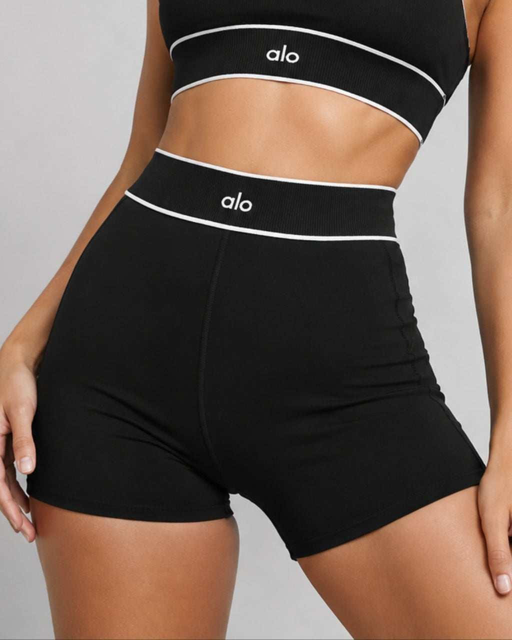 Alo 3" Softsculpt High-Waist Amp It Up Short Black