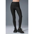 Alo Yoga Pull On High Waisted Airlift Workout 7/8 Leggings Pants Black Small